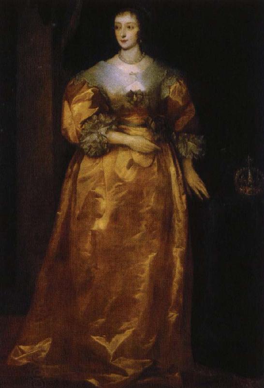 anthonis van dyck henrietta av frankrike, englands drottning oil painting picture